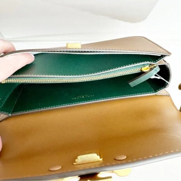 NWT Tory Burch Women's Small Eleanor Wide Convertible Shoulder Bag in Moose - Picture 7 of 9